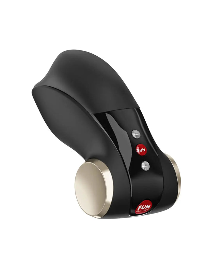 FUN FACTORY Cobra Libre II in black main view showing the sculpted silicone body and ergonomic control buttons.