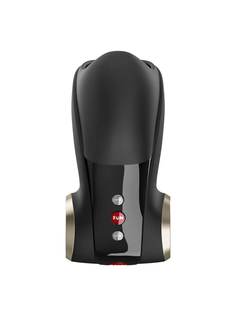 FUN FACTORY Cobra Libre II in black back view showing the control panel and premium silicone finish.
