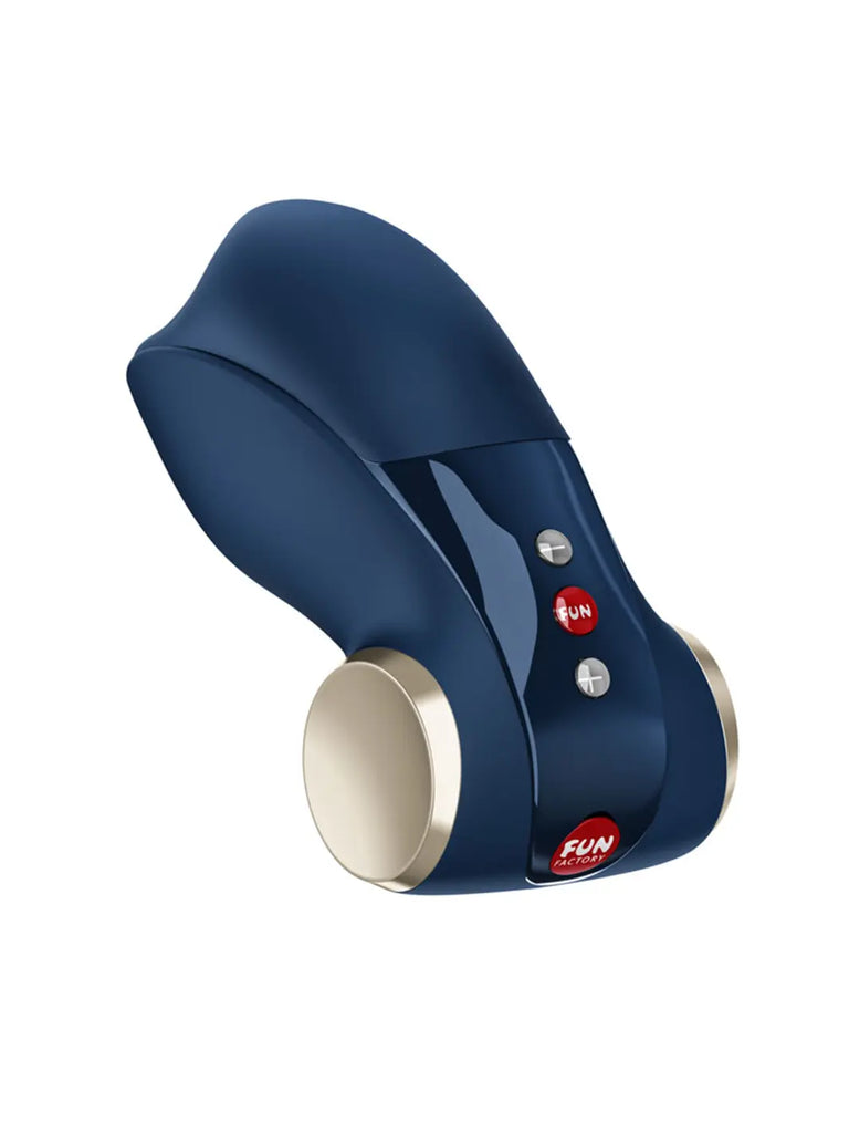 FUN FACTORY Cobra Libre II in night blue main view showing the sculpted silicone body and ergonomic control buttons.