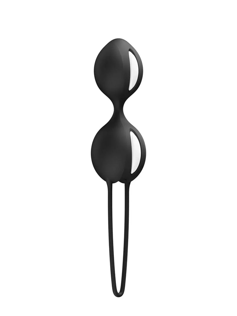 Black FUN FACTORY Smartballs Duo double-ball pelvic floor trainer with weighted inner movement