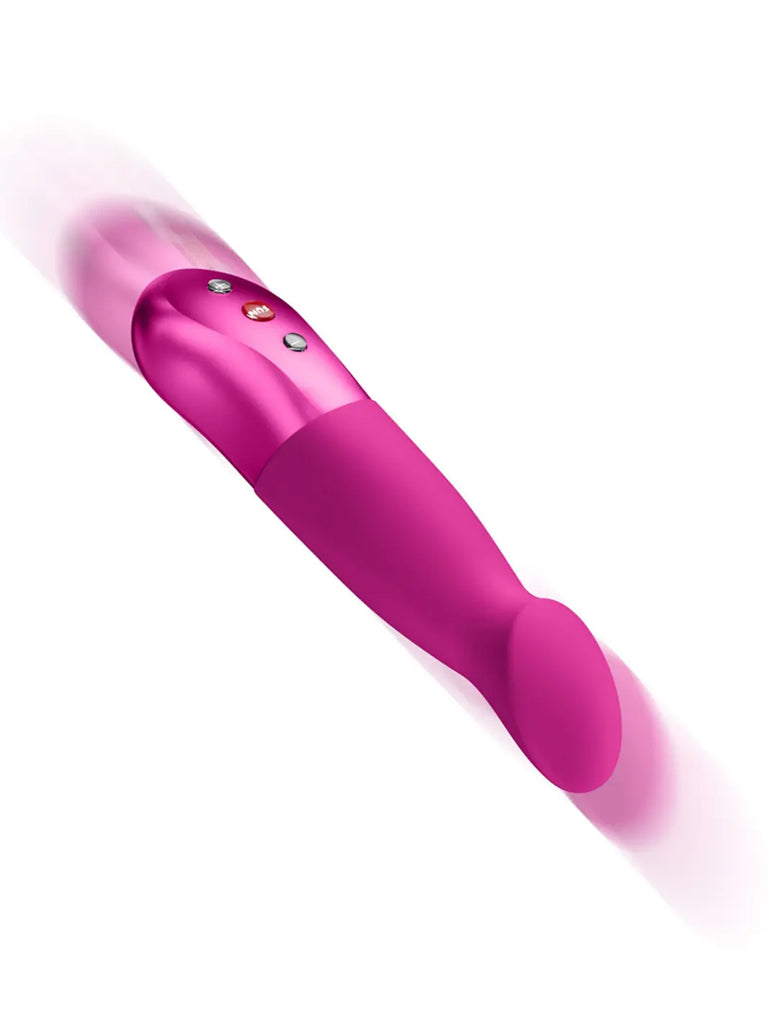 Magenta Fun Factory Sundaze Pulse Vibrator shown in motion to illustrate its pulsing movement