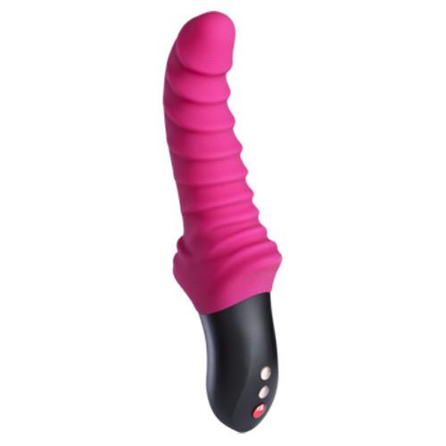  With its slightly bent shape the STRONIC DREI stimulates the g-spot while the thicker toy end arouses the clitoris. The holding support makes it possible to safely use for anal fun. THIS PRODUCT IS RECHARGEABLE - CHARGER NOT INCLUDED AND CAN BE ORDERED SEPARATELY 