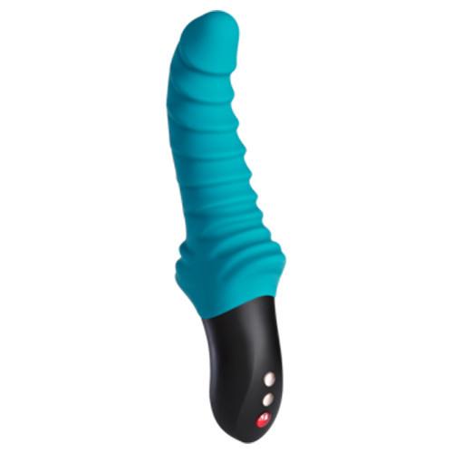  With its slightly bent shape the STRONIC DREI stimulates the g-spot while the thicker toy end arouses the clitoris. The holding support makes it possible to safely use for anal fun. THIS PRODUCT IS RECHARGEABLE - CHARGER NOT INCLUDED AND CAN BE ORDERED SEPARATELY 